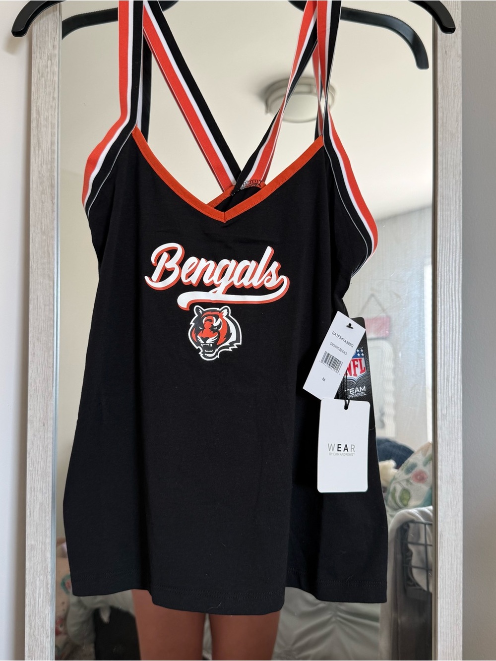 Bengals Women's V-Neck Strappy Tank Top